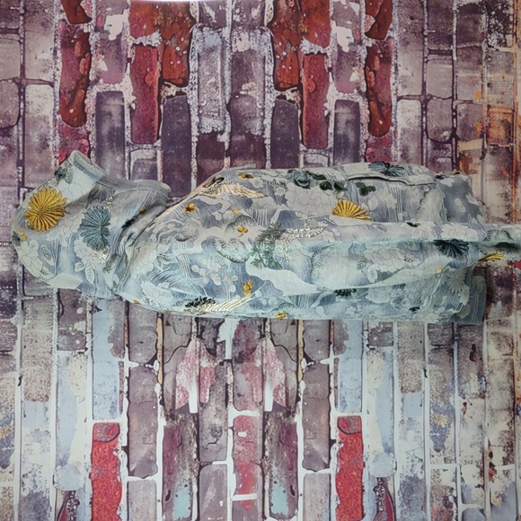 Lucky Brand Vintage Y2K Asian Inspired Embroidered Zip Front Hoodie Sweatshirt - Picture 5 of 16